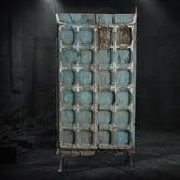 Antique Hand Carved Decorative Reclaimed Wood Door On Stand 13
